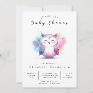 Invitation Baby shower Boho Online Owl
