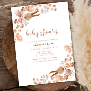 Invitation Baby shower Boho petit Fleur sauvage neutre pour l