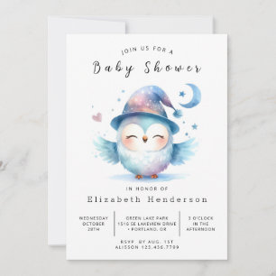 Invitation Baby shower Boho Rustic Owl