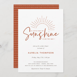 Invitation Baby shower Boho Sunshine