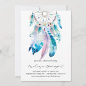 Invitation Baby shower Boho Turquoise et Purple Dreamcatcher