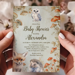 Invitation Baby shower Boho Woodland