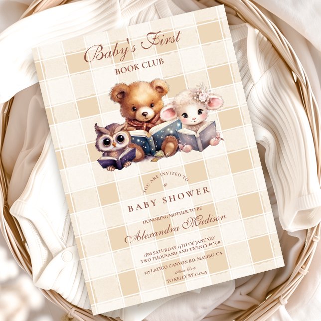 Invitation Baby shower Book Club thème (Créateur téléchargé)
