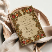 Baby shower botanique Art nouveau