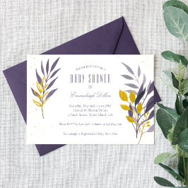 Invitation Baby shower botanique de la Parties scintillant d'