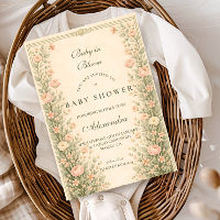 Baby Shower Botanique Rose Vintage