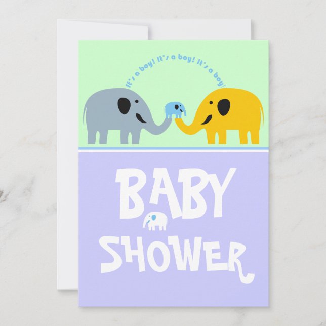 Invitation baby shower-Boy (Devant)