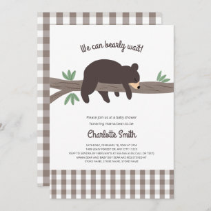 Invitation Baby shower Brown Bear Cub