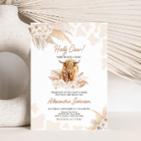 Baby shower Brown Highland Cow