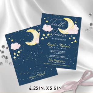 Invitation Baby shower budget Twinkle Twinkle Girl