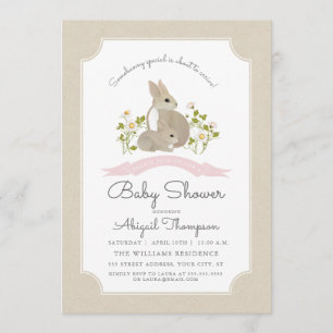 Invitation Baby shower Bunny