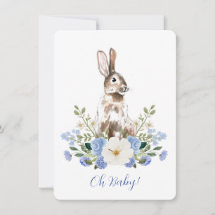 Invitation baby shower Bunny Aquarelle