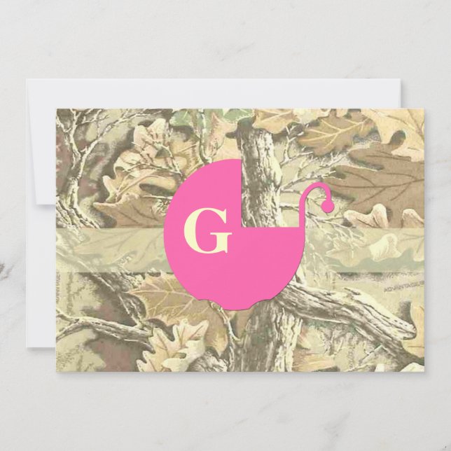 Invitation Baby shower Camo Elegant (Devant)