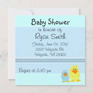 Invitation Baby Shower Canards Fantaisistes