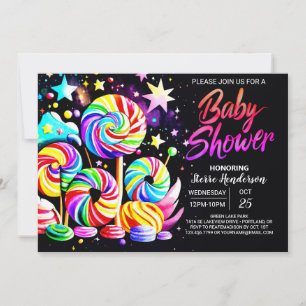 Invitation Baby shower Candy Wonderland