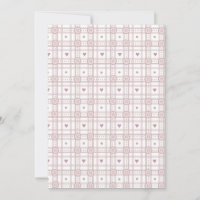 Baby Shower carreaux bouton rose