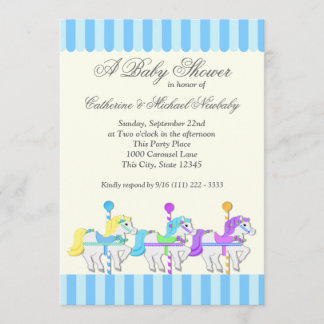 Invitation Baby shower carrousel