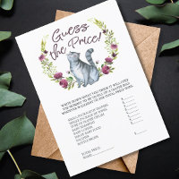 Baby shower Cat Thème Guess the Price Jeu