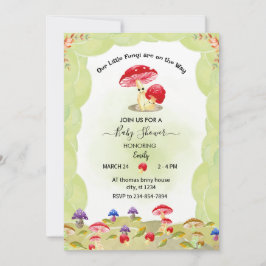 Invitation Baby shower champignon