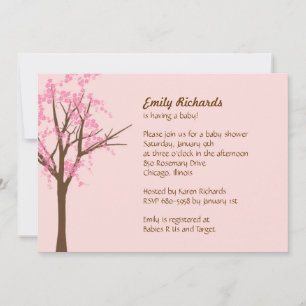 Invitation Baby shower Cherry Blossom