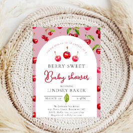 Invitation Baby shower Cherry Heart