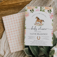 Invitation Baby shower Cheval