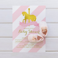 Baby shower Cheval Carousel Rose