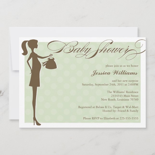 Invitation Baby shower chic (Devant)