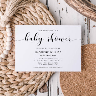 Invitation Baby shower chic élégant