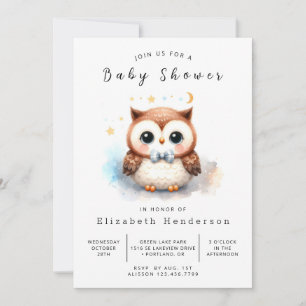 Invitation Baby shower Chic Online Owl