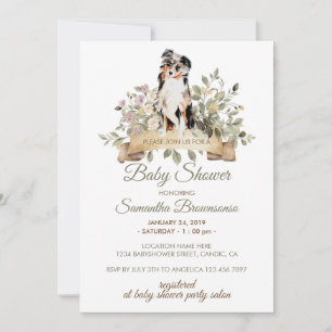 Invitation Baby Shower Chiots Berger Australien