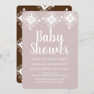 Invitation Baby shower Chocolat Chai Snowflake