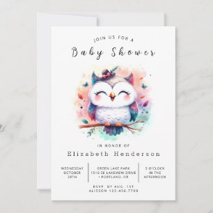 Invitation Baby shower chou élégant et modifiable