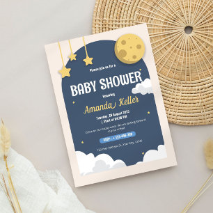 Invitation Baby shower Ciel Nocturne Cute