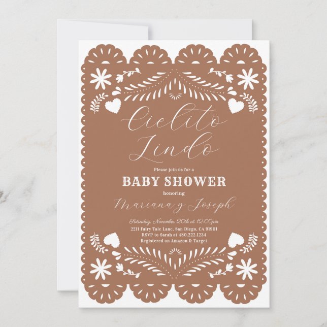 Invitation Baby shower Cielito Lindo (Devant)