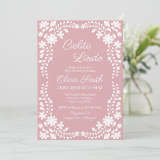 Invitation Baby Shower Cielito Lindo Art Populaire