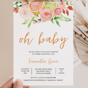 Invitation Baby Shower Citron