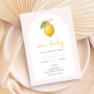 Invitation Baby Shower Citron Ciao