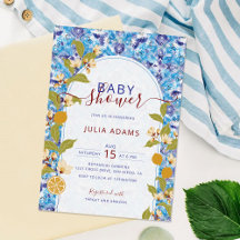 Baby-Shower Citron Jaune Bleu Côte Amalfitaine