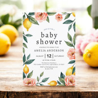 Baby shower citron vert rose jaune floral