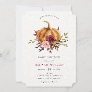 Invitation Baby shower citrouille