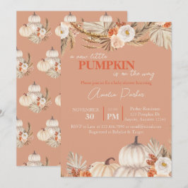 Invitation Baby shower Citrouille Boho