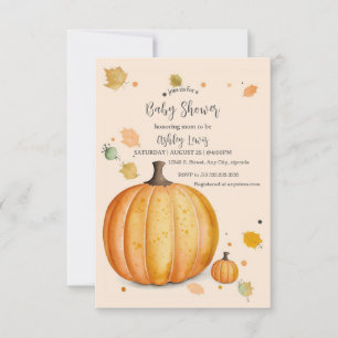 Invitation Baby shower Citrouille d'automne