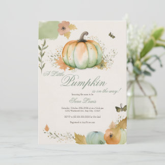 Invitation Baby shower citrouille d'automne