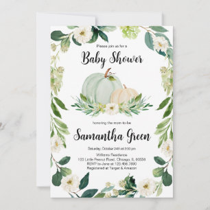 Invitation Baby shower Citrouille non sexiste