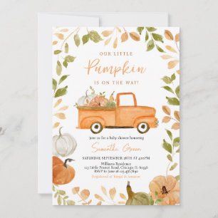 Invitation Baby shower Citrouille non sexiste