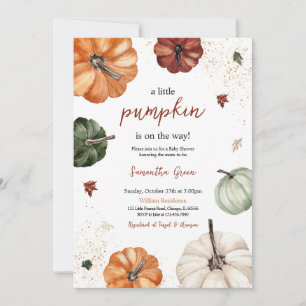 Invitation Baby shower Citrouille non sexiste