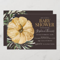 Baby shower Citrouille Rustic Automne