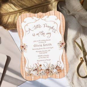 Invitation Baby shower Citrouille Rustique Boho