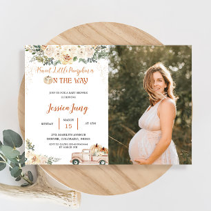 Invitation Baby shower citrouille Un Petit Citrouille Sucré